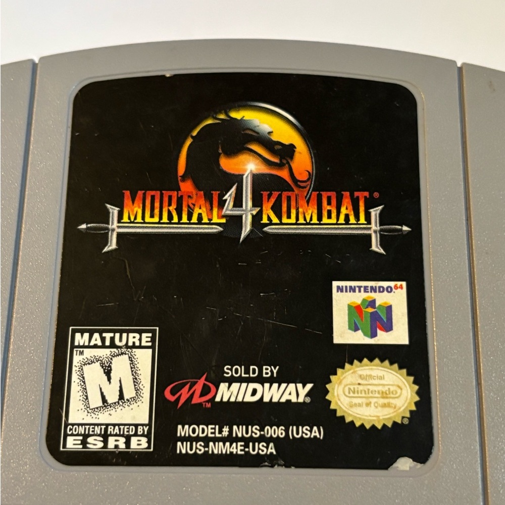 Nintendo 64 Mortal Kombat 4 Game Cartridge Tested And Working - Picture 2 of 5